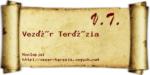 Vezér Terézia névjegykártya