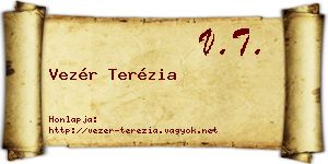 Vezér Terézia névjegykártya